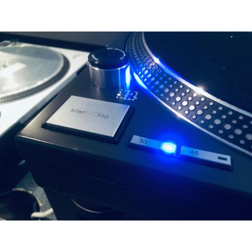 Technics 1210 mk2 with blue led conversion and lid